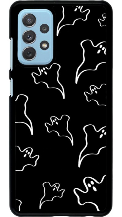 Coque Samsung Galaxy A72 - Halloween 2024 black and white ghosts