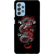 Coque Samsung Galaxy A72 - Japanese style Dragon Tattoo Red Black