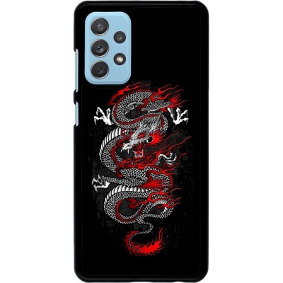 Coque Samsung Galaxy A72 - Japanese style Dragon Tattoo Red Black