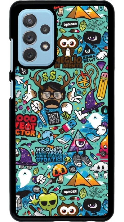 Coque Samsung Galaxy A72 - Mixed Cartoons Turquoise