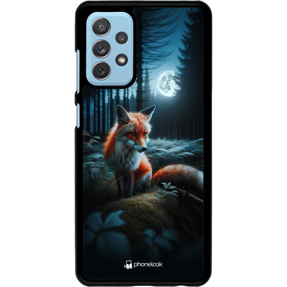 Coque Samsung Galaxy A72 - Renard lune forêt