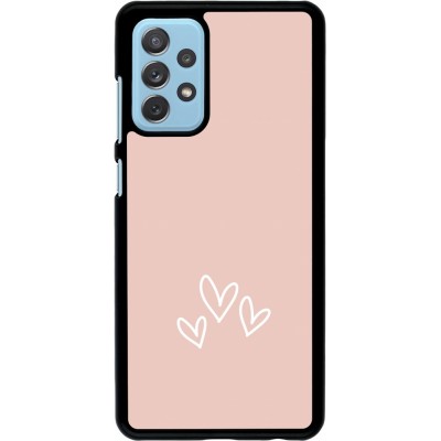 Coque Samsung Galaxy A72 - Valentine 2023 three minimalist hearts