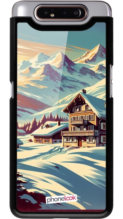 Coque Samsung Galaxy A80 - Chalet montagne enneigée