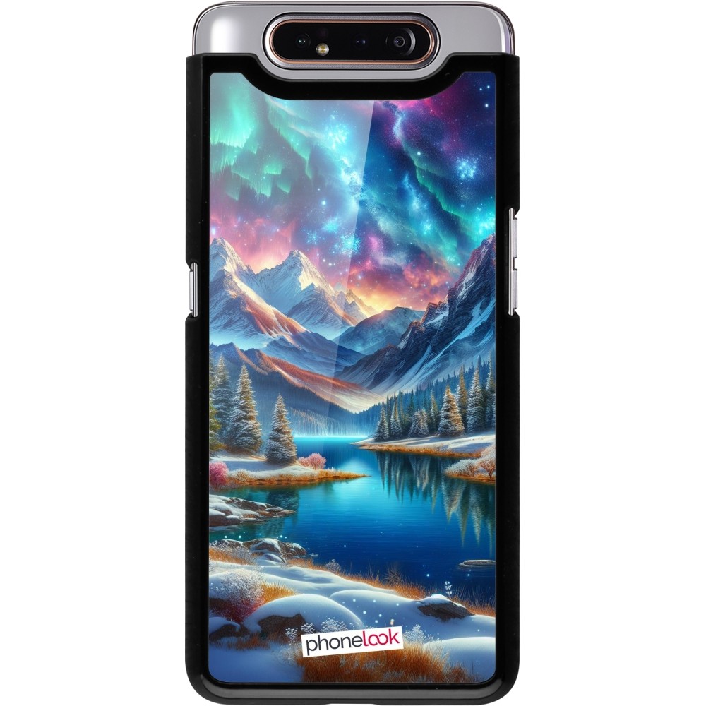 Coque Samsung Galaxy A80 - Fantasy Mountain Lake Sky Stars