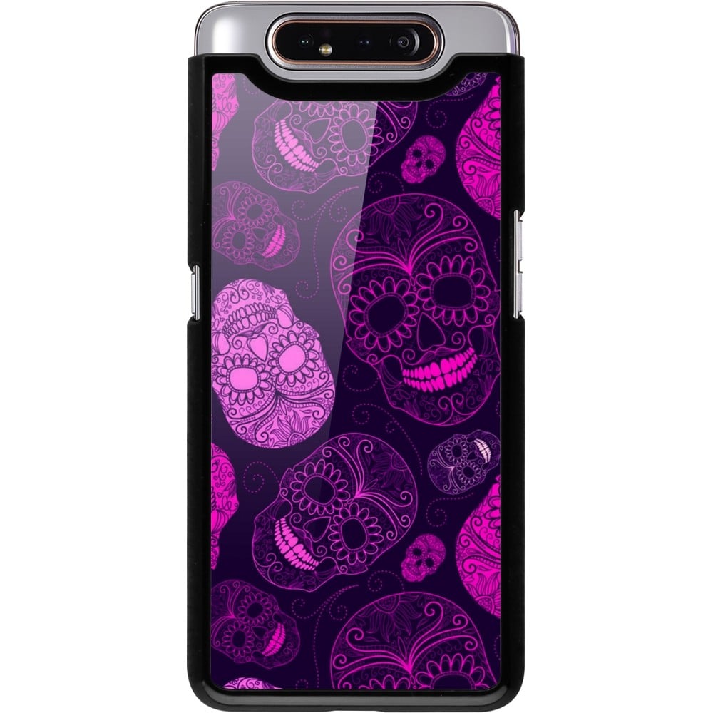 Coque Samsung Galaxy A80 - Halloween 2023 pink skulls