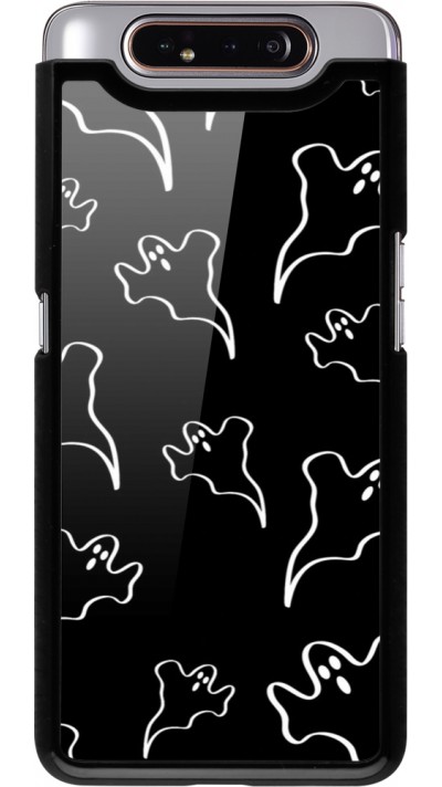 Coque Samsung Galaxy A80 - Halloween 2024 black and white ghosts