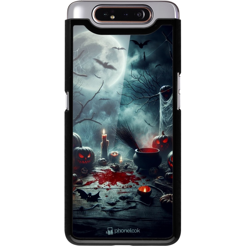 Samsung Galaxy A80 Case Hülle - Halloween 2024 Dunkler Mond