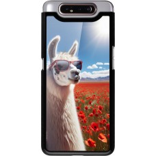 Coque Samsung Galaxy A80 - Lama Chic en Coquelicot