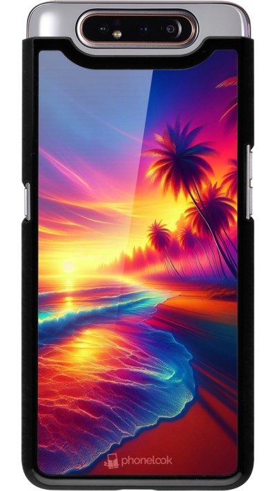 Samsung Galaxy A80 Case Hülle - Strand Sonnenuntergang auffällig