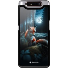 Coque Samsung Galaxy A80 - Renard lune forêt