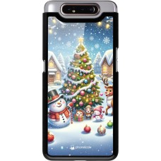 Coque Samsung Galaxy A80 - Noël 2023 bonhomme de neige et sapin