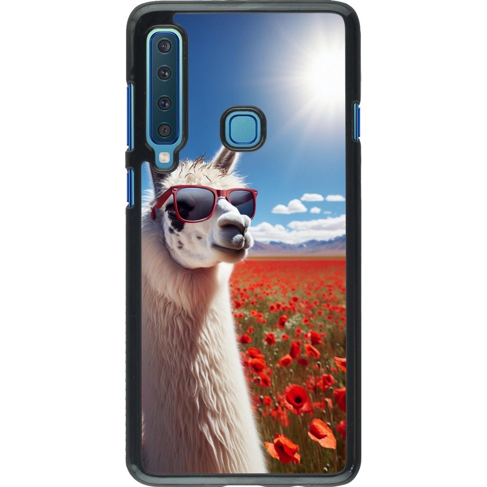 Coque Samsung Galaxy A9 - Lama Chic en Coquelicot