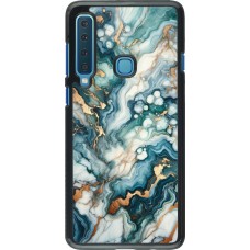 Coque Samsung Galaxy A9 - Marbre Vert Bleu Doré