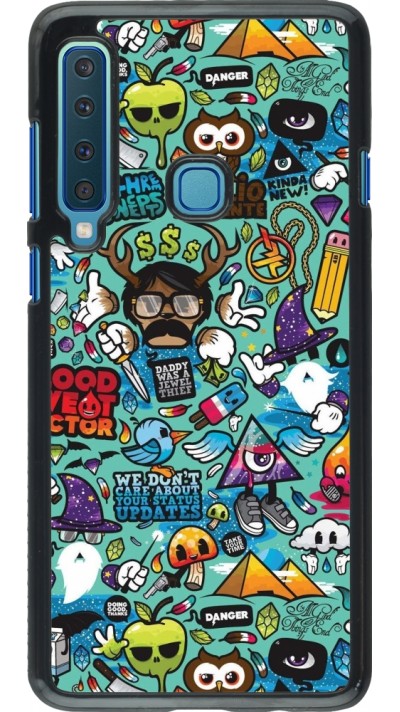 Coque Samsung Galaxy A9 - Mixed Cartoons Turquoise