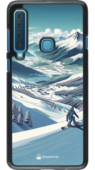 Coque Samsung Galaxy A9 - Snowboarder Montagne