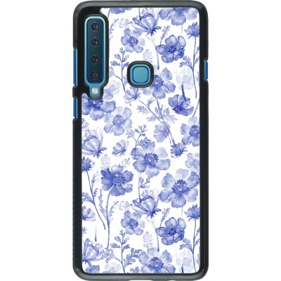 Coque Samsung Galaxy A9 - Spring 23 watercolor blue flowers