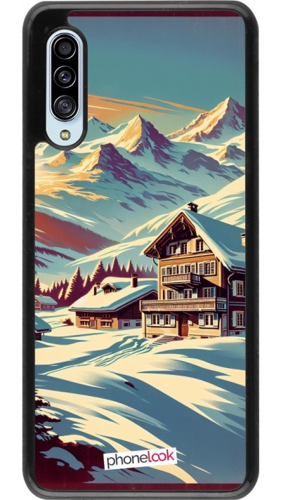 Coque Samsung Galaxy A90 5G - Chalet montagne enneigée