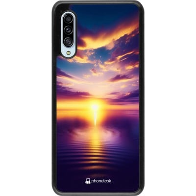 Coque Samsung Galaxy A90 5G - Coucher soleil jaune violet