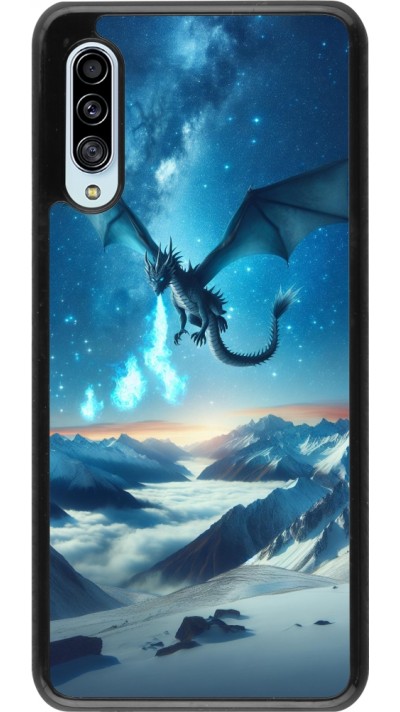 Coque Samsung Galaxy A90 5G - Dragon nocturne montagne