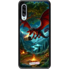 Coque Samsung Galaxy A90 5G - Dragon Volant Forêt Trésor