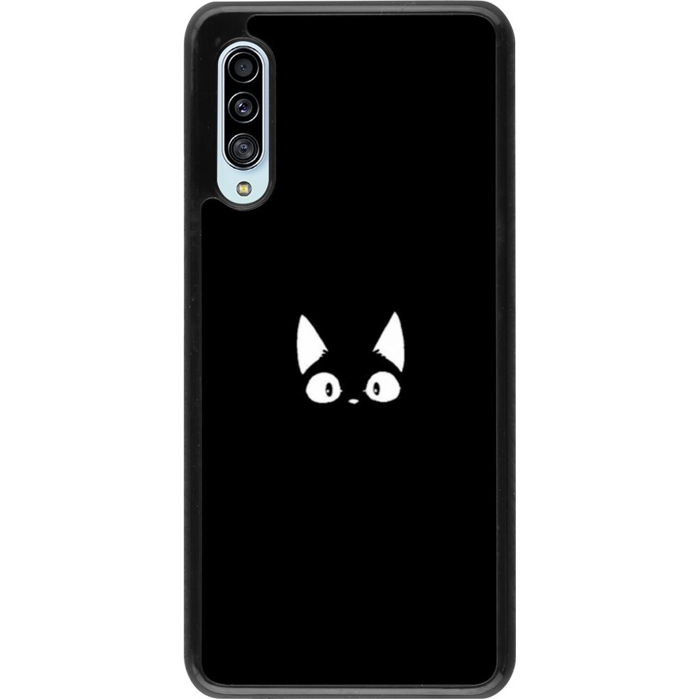 Coque Samsung Galaxy A90 5G - Funny cat on black