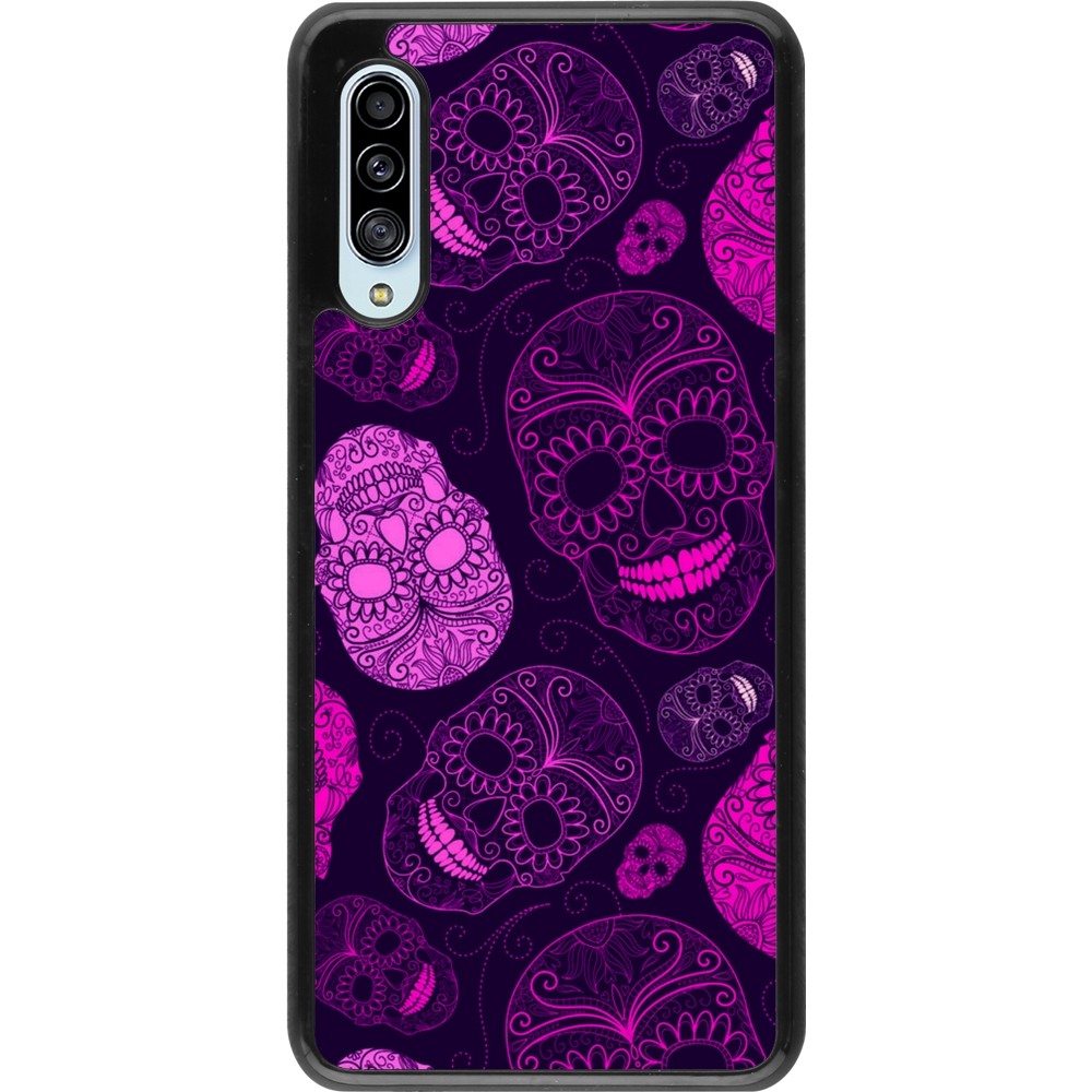 Coque Samsung Galaxy A90 5G - Halloween 2023 pink skulls