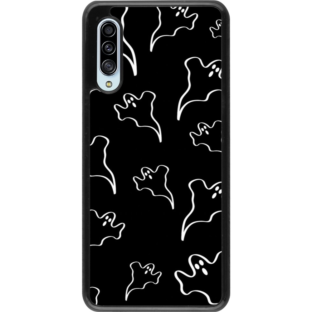 Coque Samsung Galaxy A90 5G - Halloween 2024 black and white ghosts