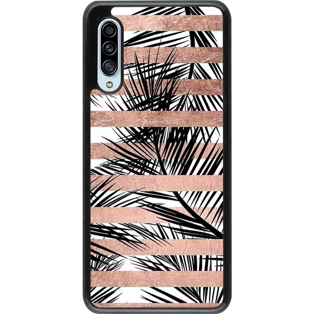 Coque Samsung Galaxy A90 5G - Palm trees gold stripes