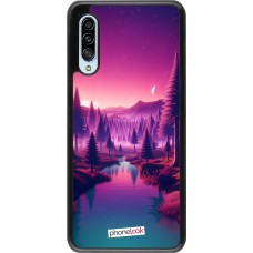 Coque Samsung Galaxy A90 5G - Paysage Violet-Rose