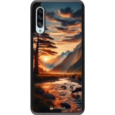 Coque Samsung Galaxy A90 5G - Valley Sunset Deer Tree