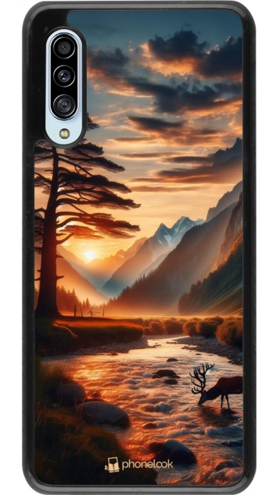 Coque Samsung Galaxy A90 5G - Valley Sunset Deer Tree