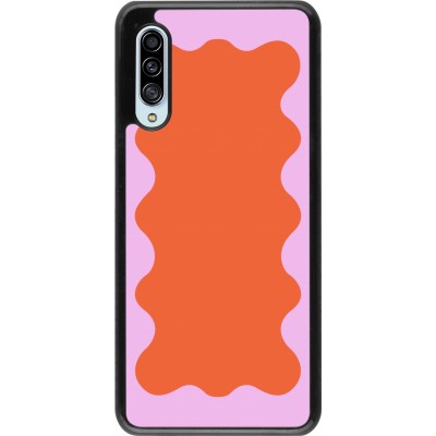 Coque Samsung Galaxy A90 5G - Wavy Rectangle Orange Pink