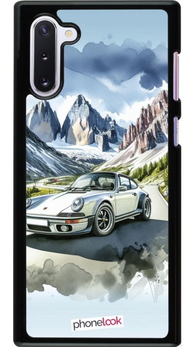 Samsung Galaxy Note 10 Case Hülle - Porsche 911 Berg Aquarell