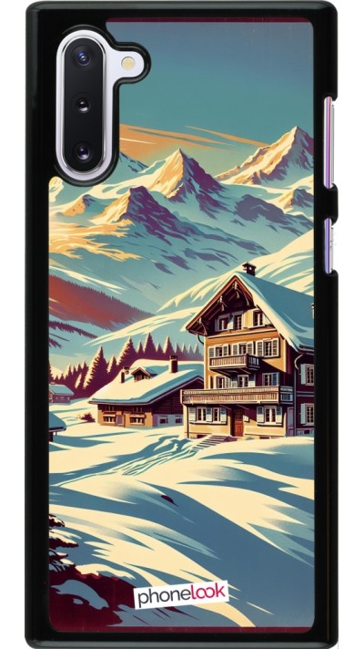 Coque Samsung Galaxy Note 10 - Chalet montagne enneigée