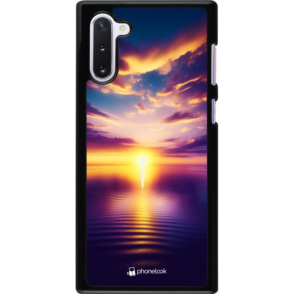 Coque Samsung Galaxy Note 10 - Coucher soleil jaune violet