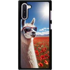 Coque Samsung Galaxy Note 10 - Lama Chic en Coquelicot