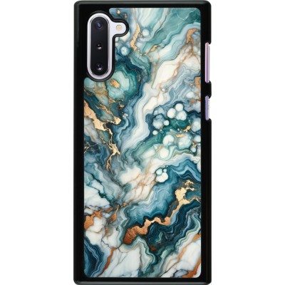 Coque Samsung Galaxy Note 10 - Marbre Vert Bleu Doré