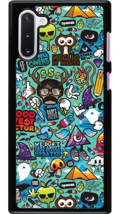 Coque Samsung Galaxy Note 10 - Mixed Cartoons Turquoise