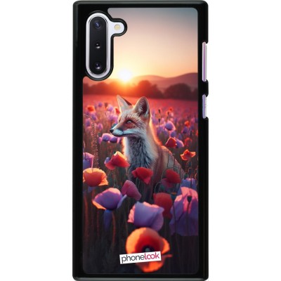 Coque Samsung Galaxy Note 10 - Renard pourpre au crépuscule