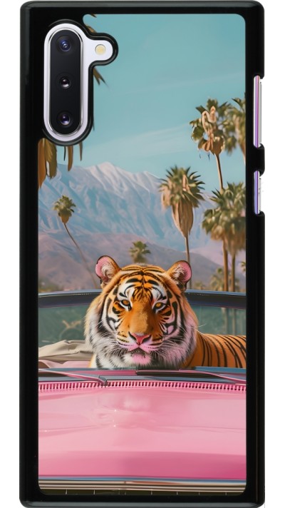 Coque Samsung Galaxy Note 10 - Tigre voiture rose
