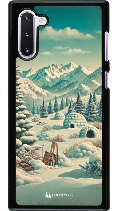 Coque Samsung Galaxy Note 10 - Vintage Snowy Mountain Igloo