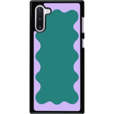 Coque Samsung Galaxy Note 10 - Wavy Rectangle Green Purple