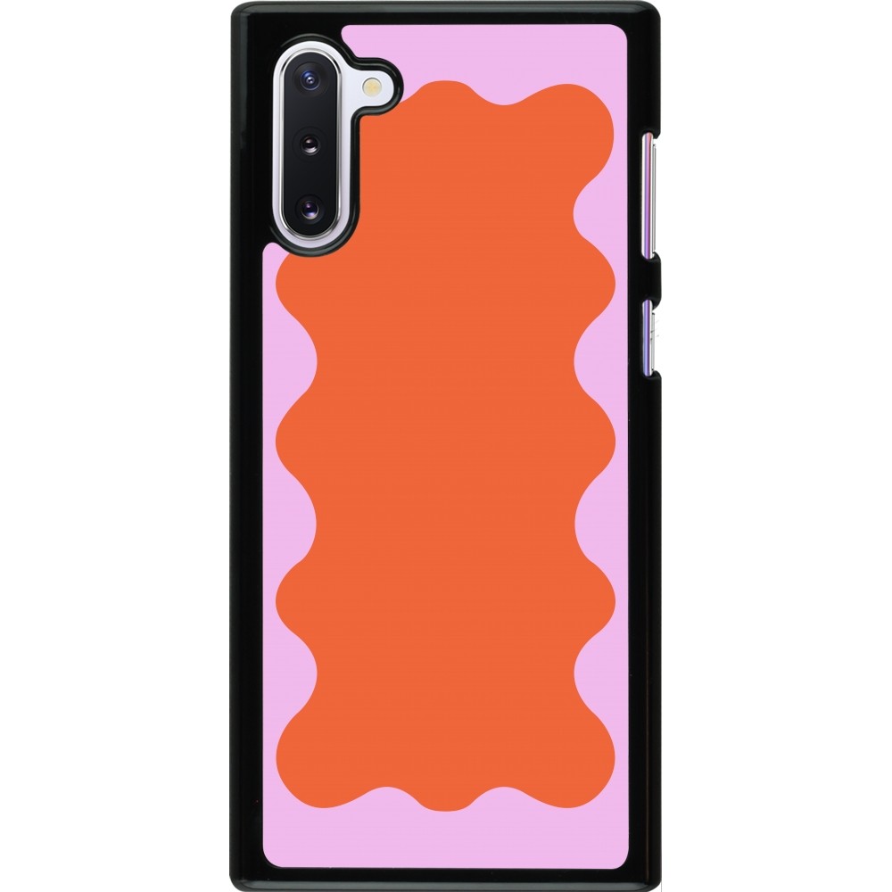 Coque Samsung Galaxy Note 10 - Wavy Rectangle Orange Pink