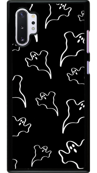 Coque Samsung Galaxy Note 10+ - Halloween 2024 black and white ghosts