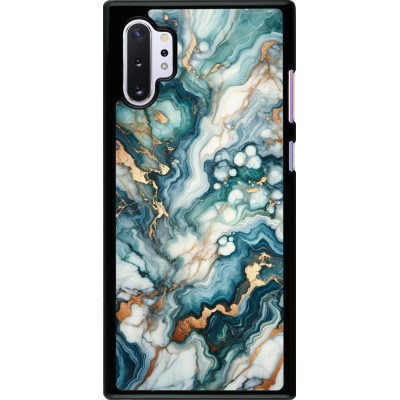 Coque Samsung Galaxy Note 10+ - Marbre Vert Bleu Doré