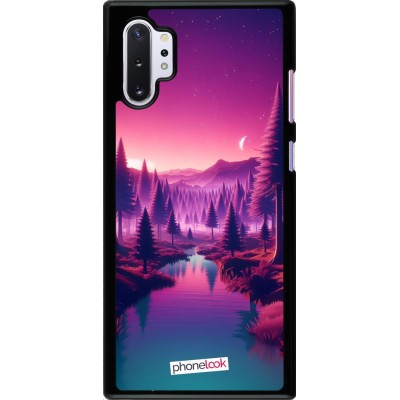 Coque Samsung Galaxy Note 10+ - Paysage Violet-Rose