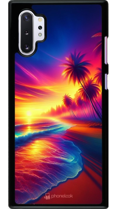 Coque Samsung Galaxy Note 10+ - Plage coucher soleil flashy