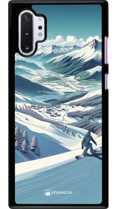 Coque Samsung Galaxy Note 10+ - Snowboarder Montagne