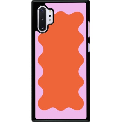 Coque Samsung Galaxy Note 10+ - Wavy Rectangle Orange Pink