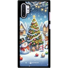 Coque Samsung Galaxy Note 10+ - Noël 2023 bonhomme de neige et sapin